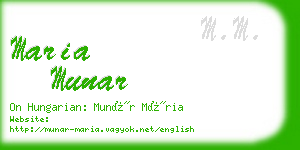 maria munar business card